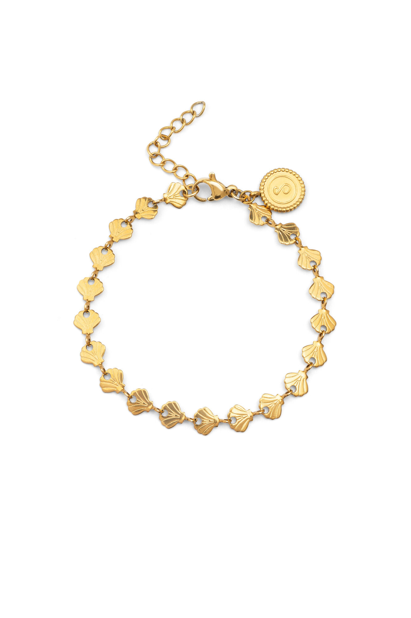 Singularu Pulsera Shells Acero Ba&ntilde;o Oro