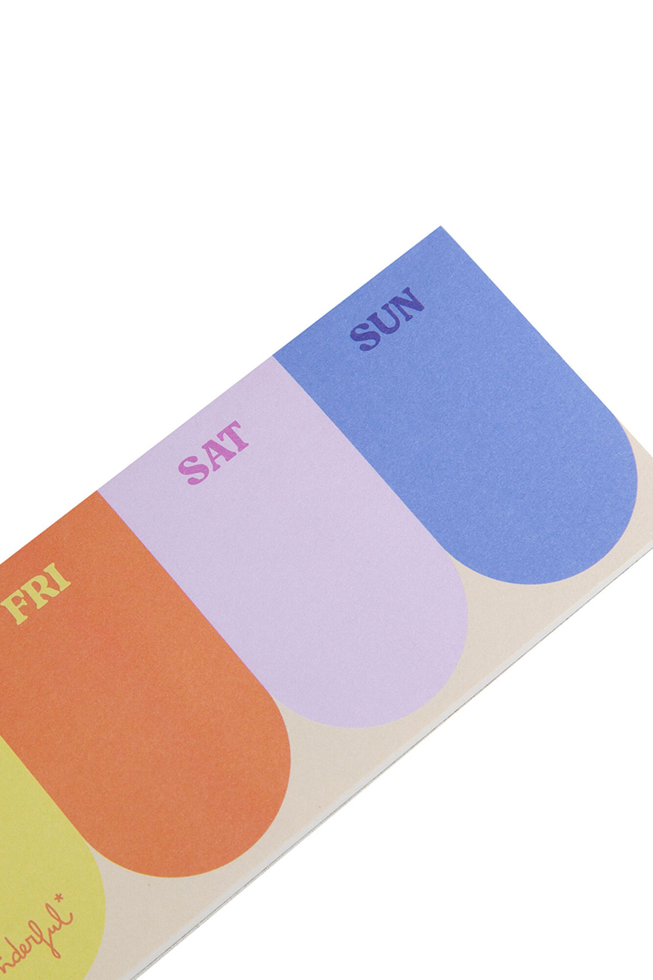 Mr. Wonderful Planejador semanal para o teclado