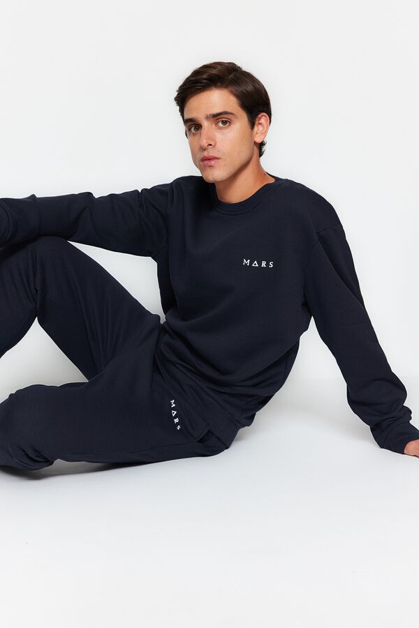 Trendyol Comfortable Knitted Pyjama Set blue
