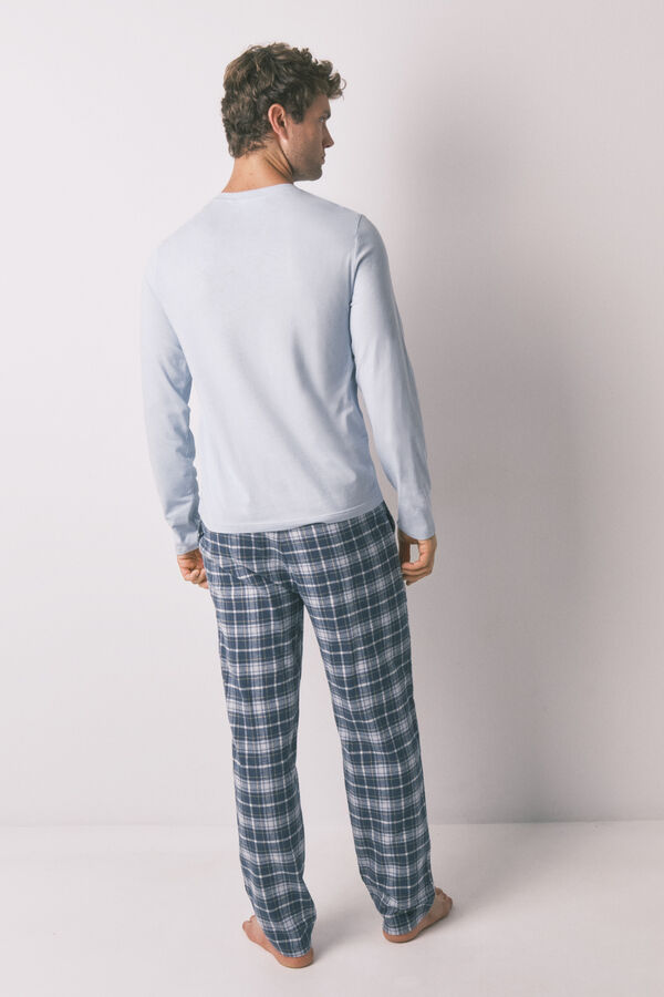 Women'secret 100% cotton long pyjamas Coyote blue  blue