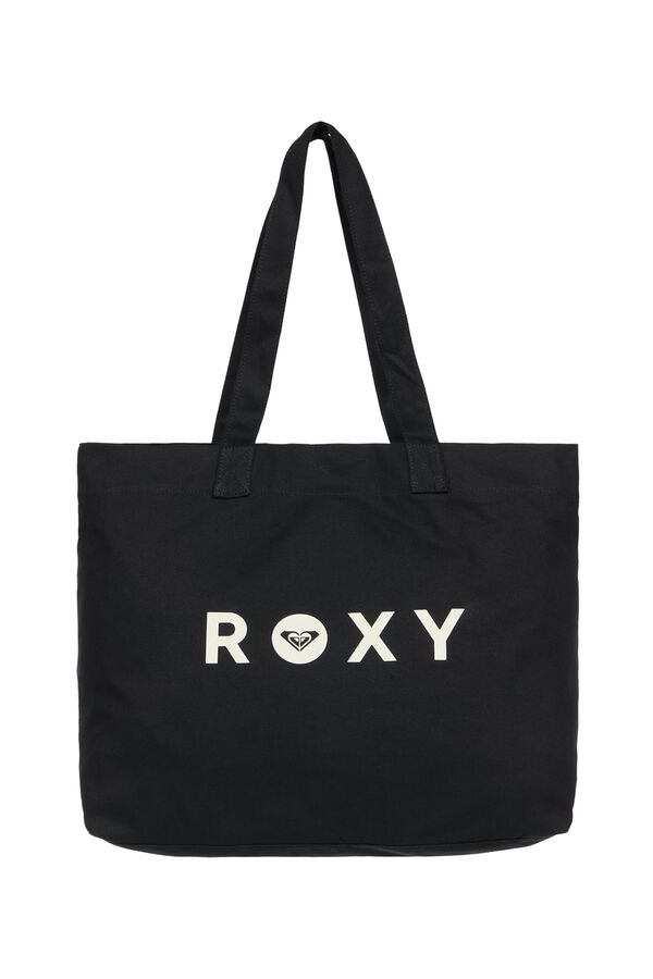 Roxy Bolsa de playa lisa con asas gris
