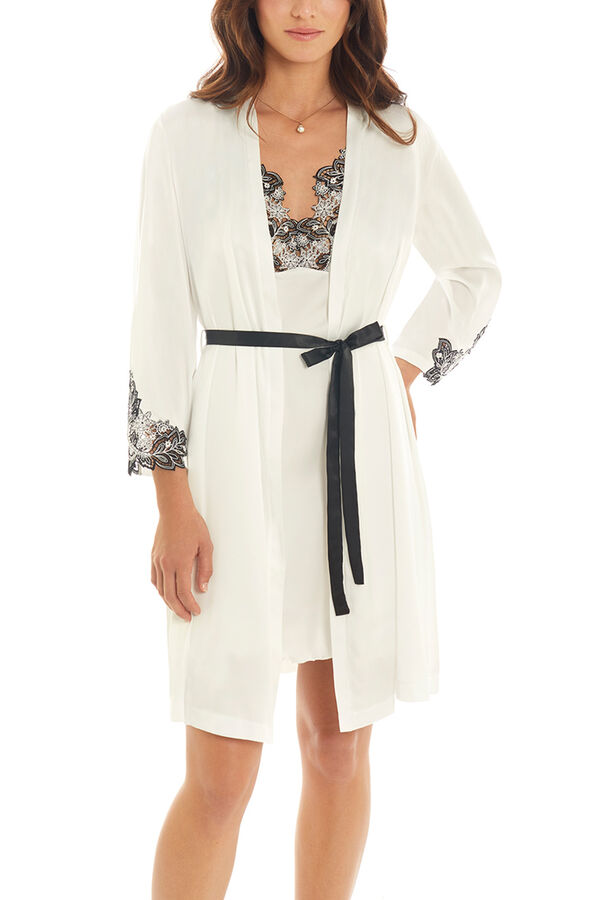 Ivette Bridal Bata corta crepe serenity marfil