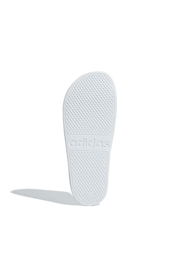 Adidas Adilette 3-stripe slide sandals white