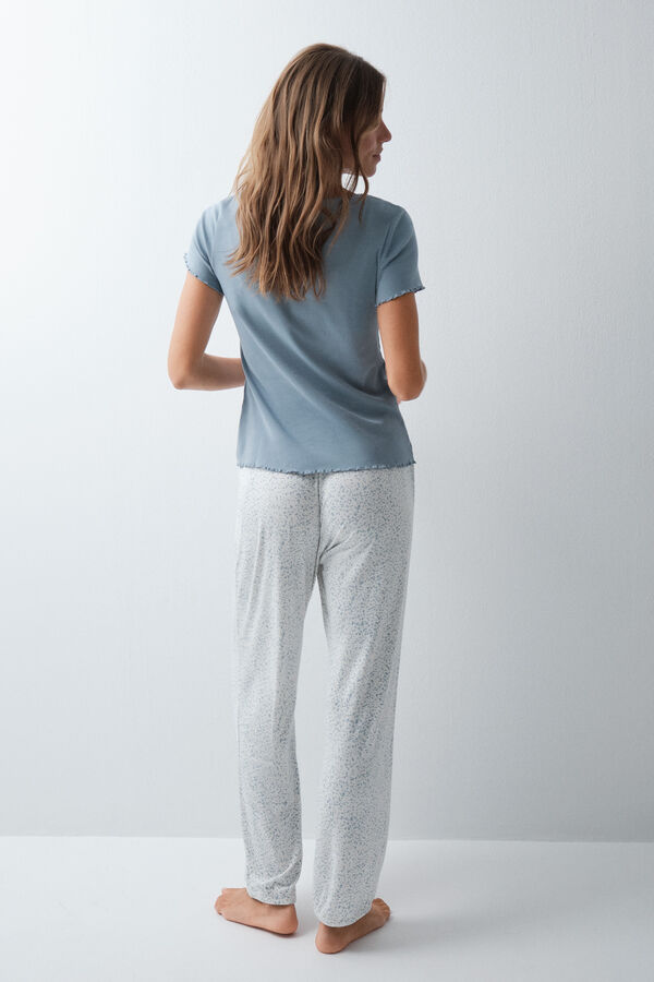 Women'secret Animal print cotton harem trousers white
