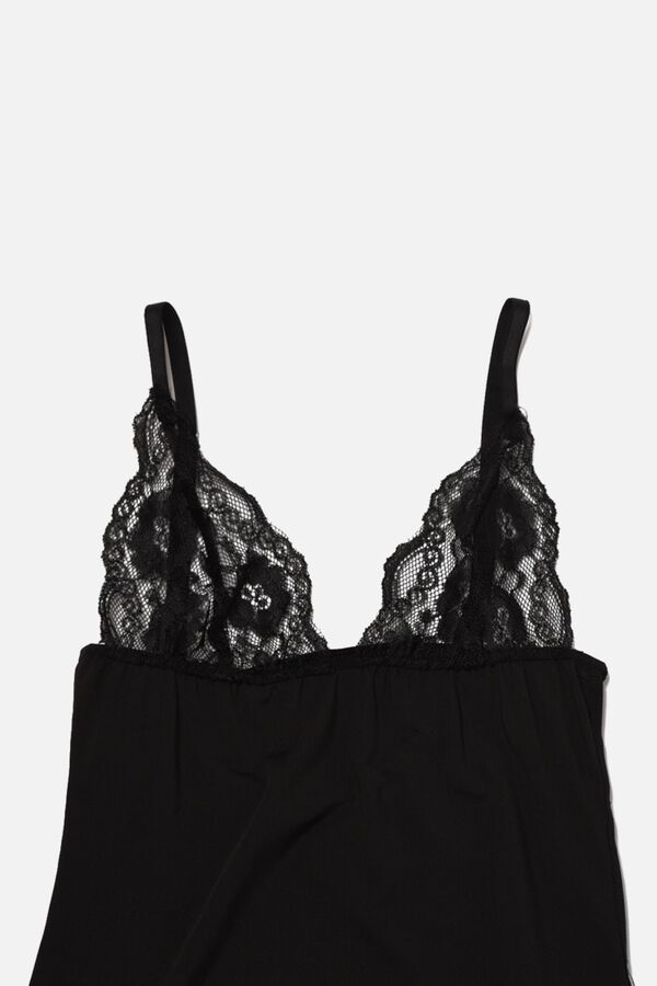 Trendyol Camis&oacute;n picard&iacute;as lencero aberturas negro