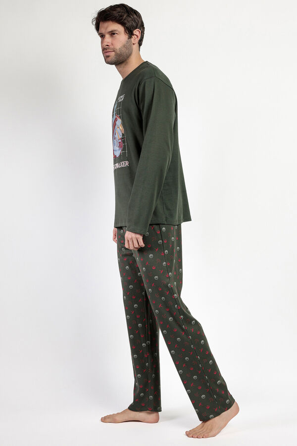 Admas Pijama largo piloto Star Wars 100% algod&oacute;n hombre verde