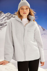 Trendyol Chaqueta forro polar gris borrego  gris