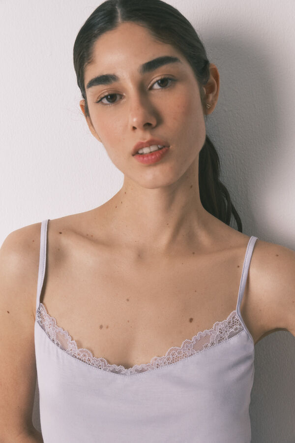 Women'secret Blue jersey-knit super soft vest top blue