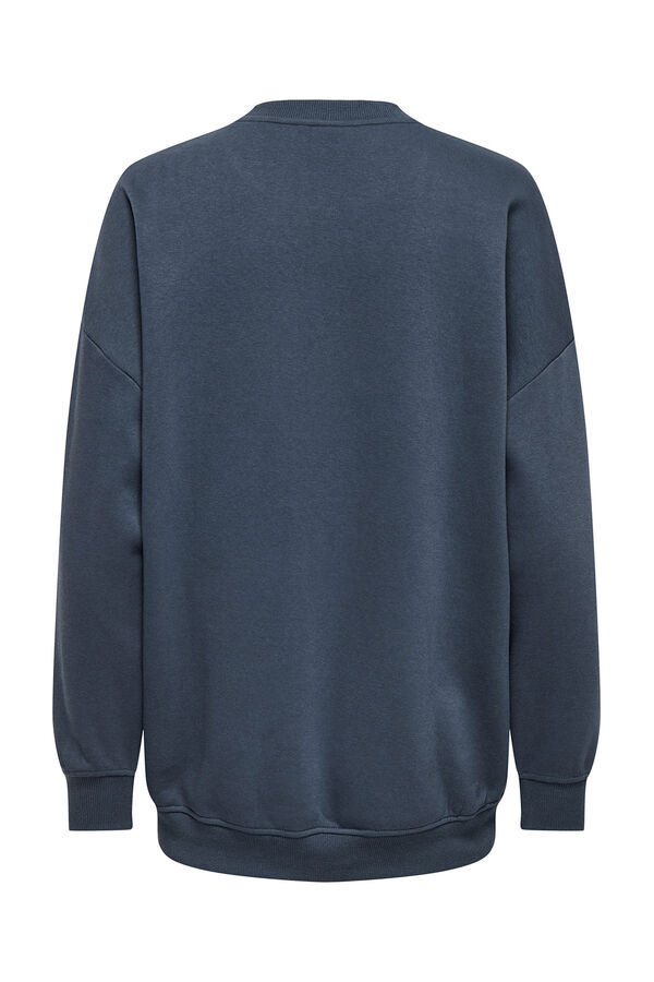 Only Maternity Sudadera maternity detalle texto frontal azul