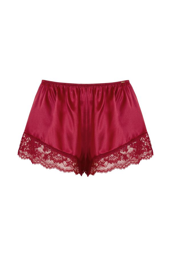 Dorina Short satinado Lyra burdeos