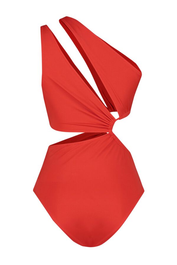 Trendyol Ba&ntilde;ador sin mangas de corte recto rojo