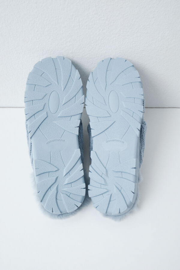 Women'secret Blue knit slippers blue