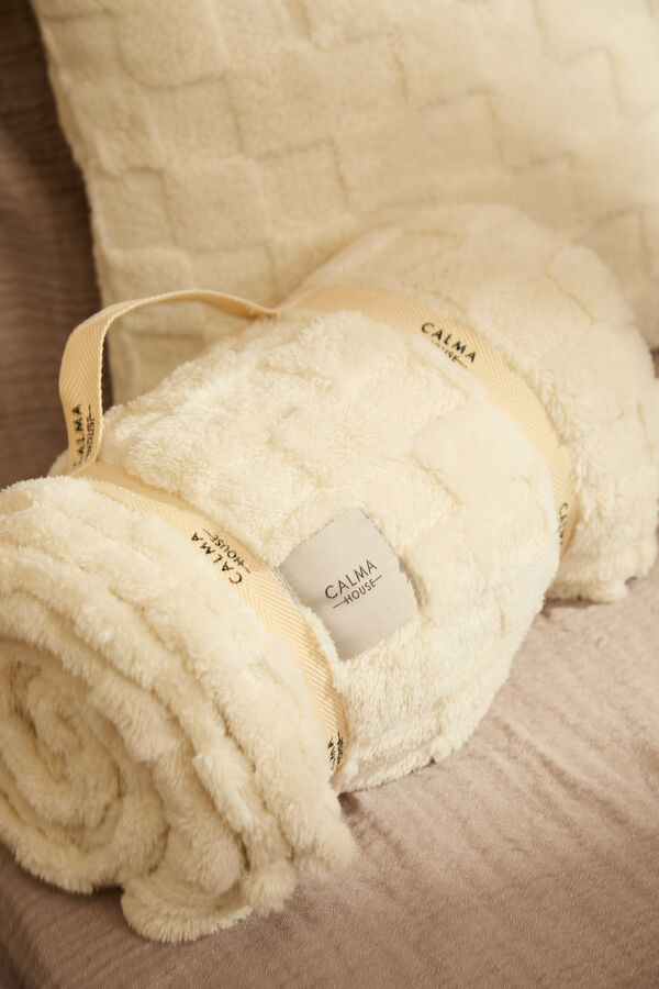 Calma House Checkered plaid in ecru tones Damero printed