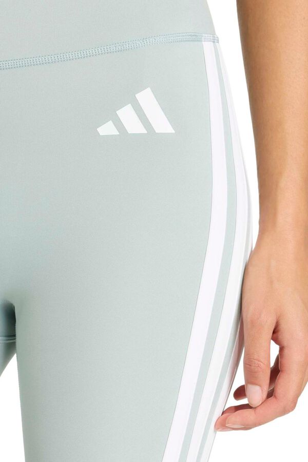 Adidas Mallas 3/4 deportivas 3 bandas Optime verde