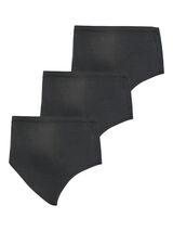 Mamalicious Pacote com 3 cuecas de maternity preto