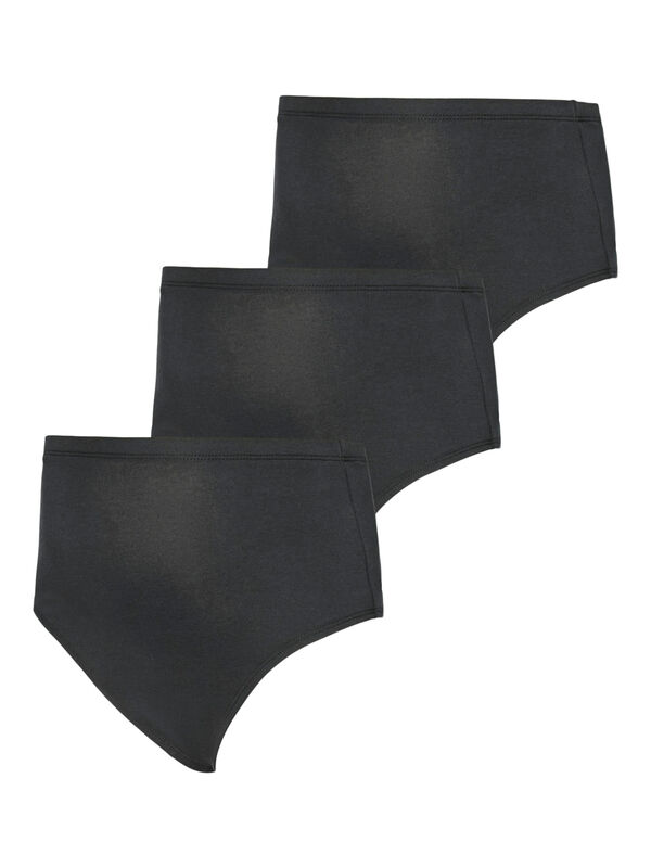 Mamalicious Pacote com 3 cuecas de maternity preto