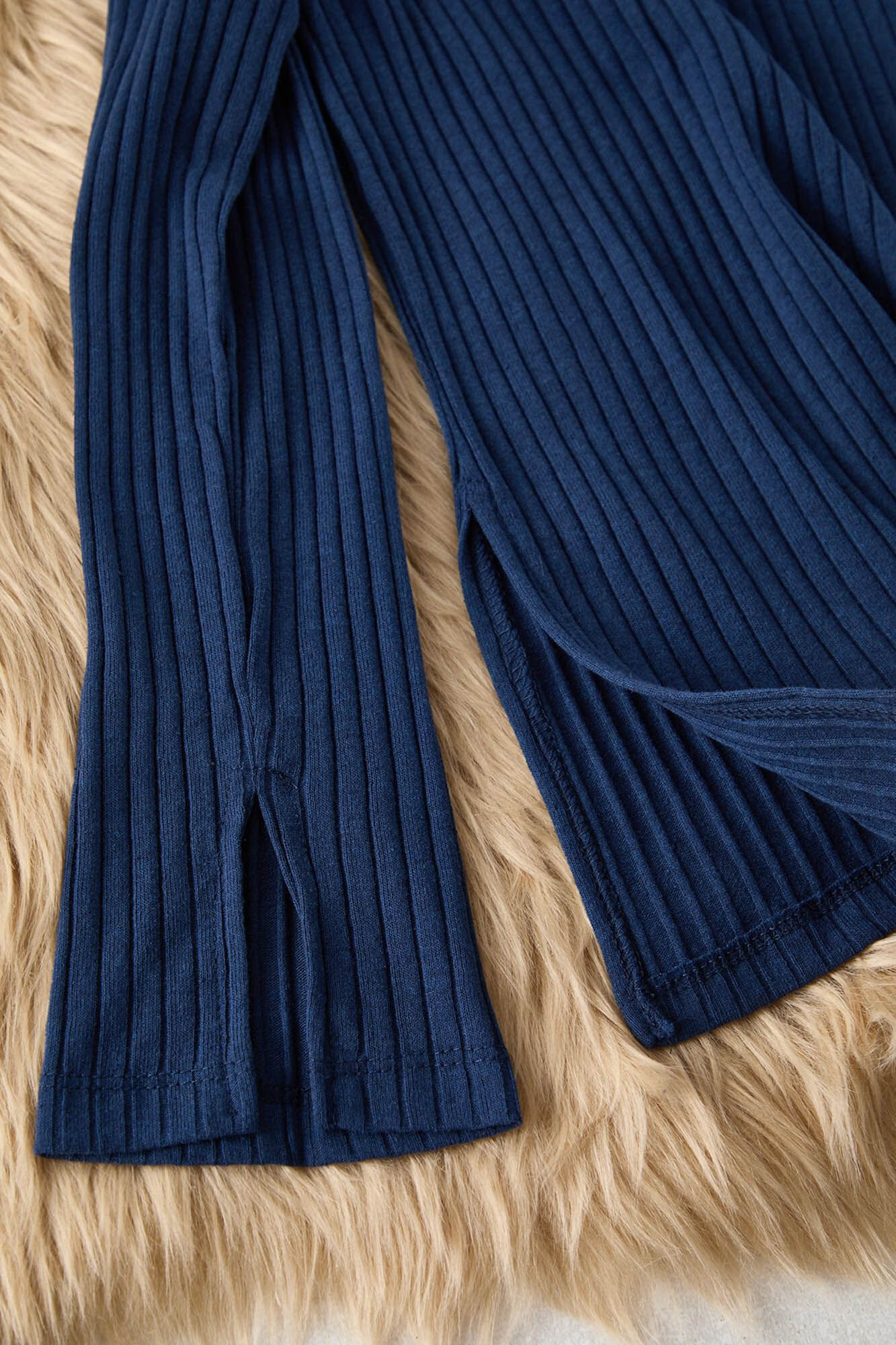 Trendyol Conjunto pijama canal&eacute; aberturas azul