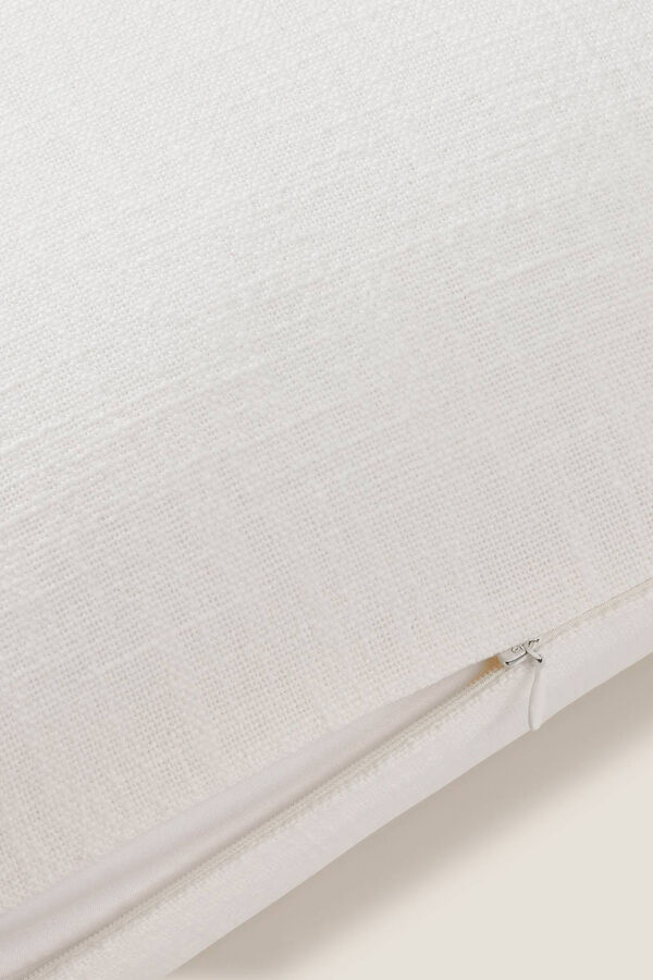 Womensecret Linen-effect cotton cushion cover marron