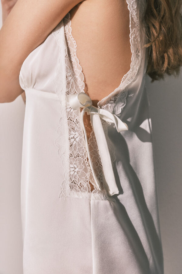 Women'secret Beige satin short pyjamas beige