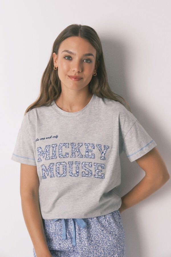 Women'secret Mickey grey cotton capri pyjamas  grey