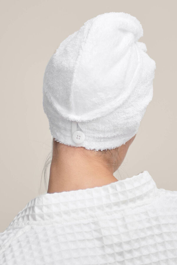 Textura Bamboo cotton head towel white