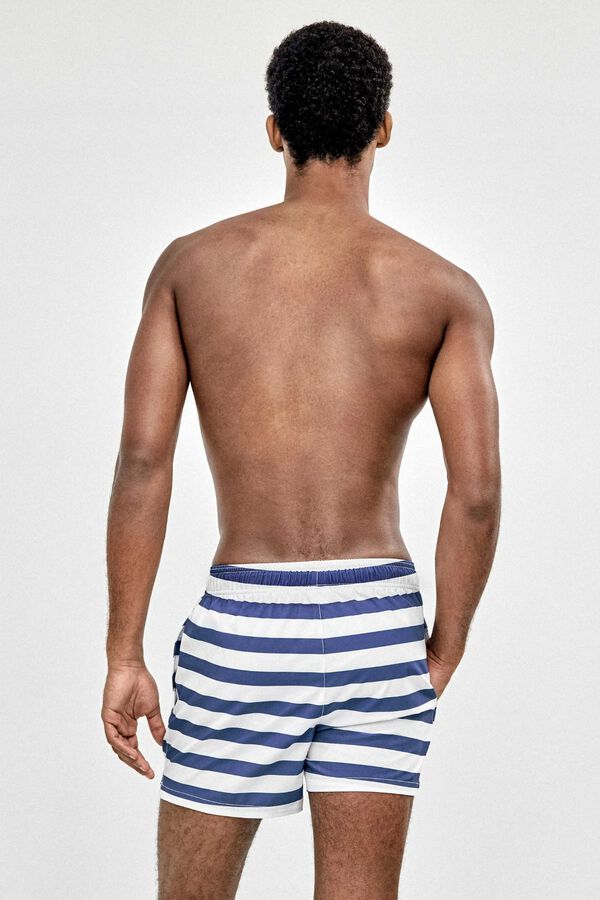 Gisela Navy print men's swimwear printed