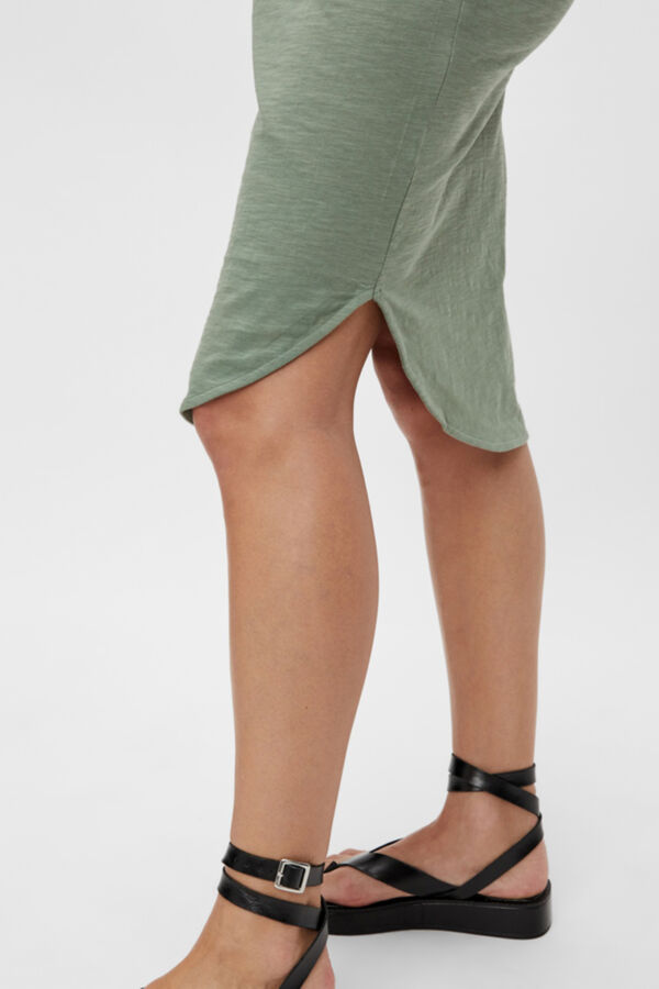 Mamalicious Vestido midi de algod&oacute;n doble funci&oacute;n  verde