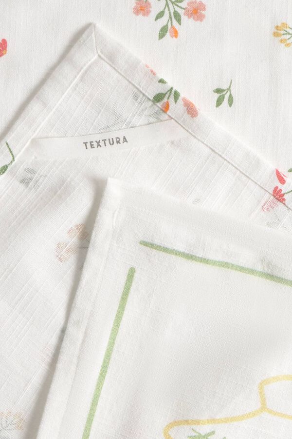 Textura Printed cotton dishcloth set green