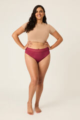 Modibodi Garmet Crush high-rise bamboo lace period panties &ndash; heavy or overnight absorption red