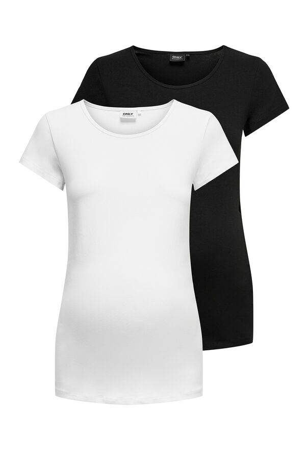 Only Maternity Pack de 2 camisetas maternity blanco