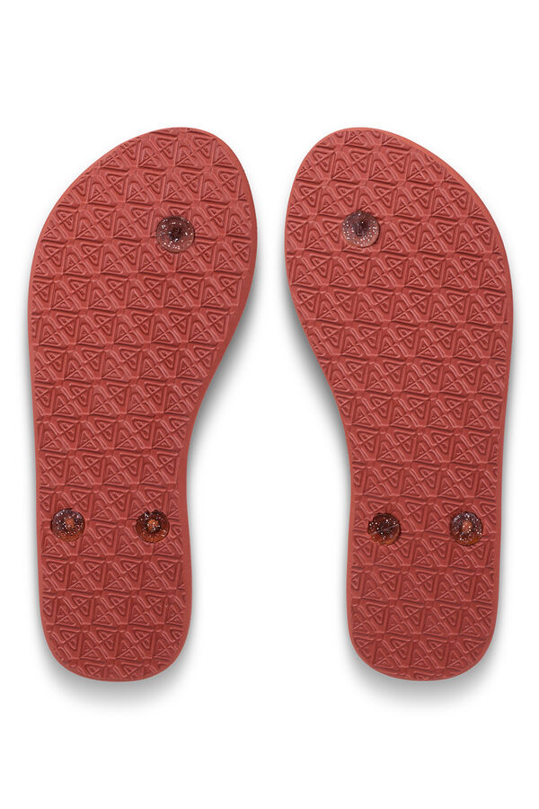 Roxy Chanclas detalle logo tira brillo naranja