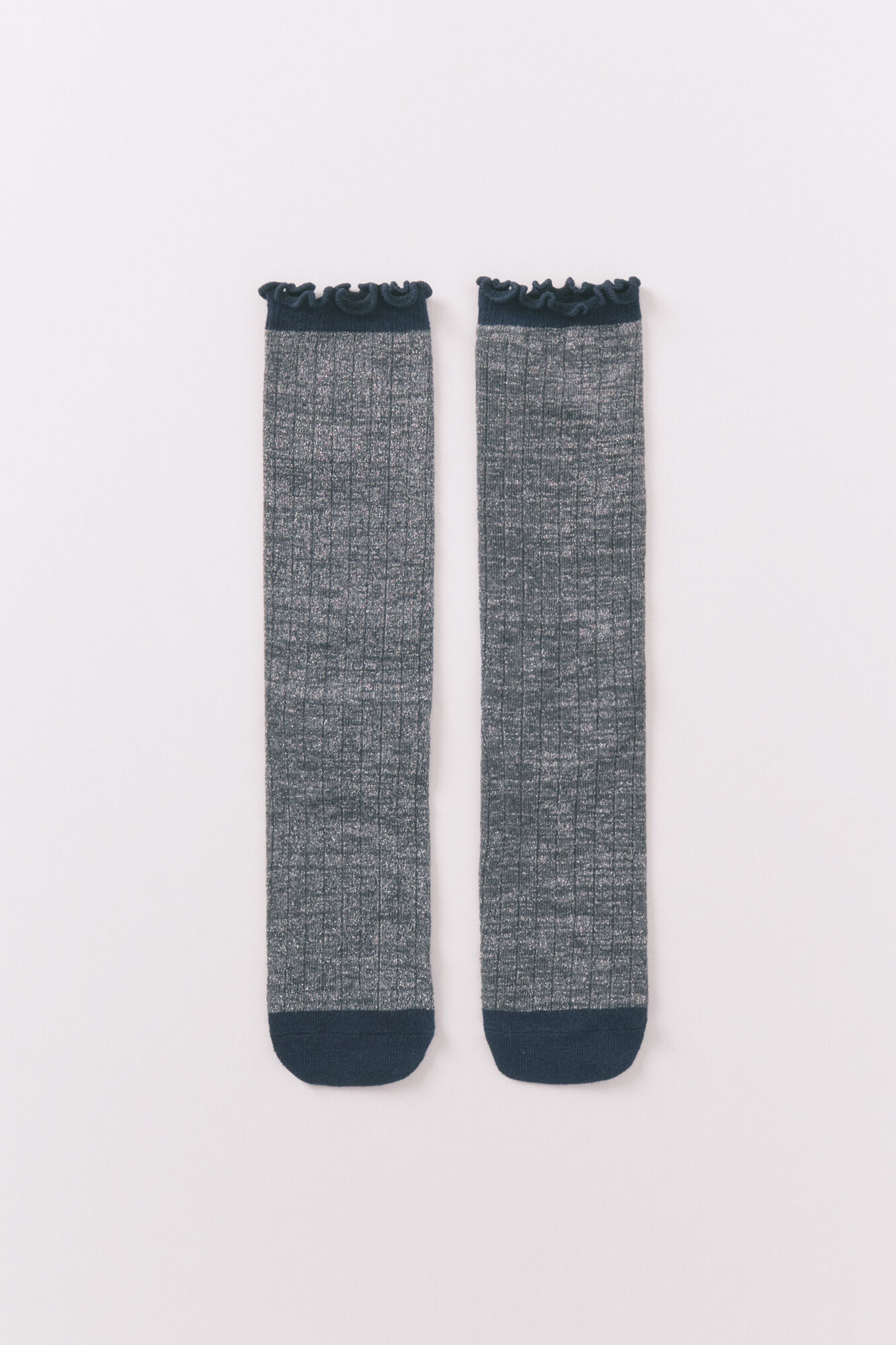 Women'secret Medium grey ribbed long socks