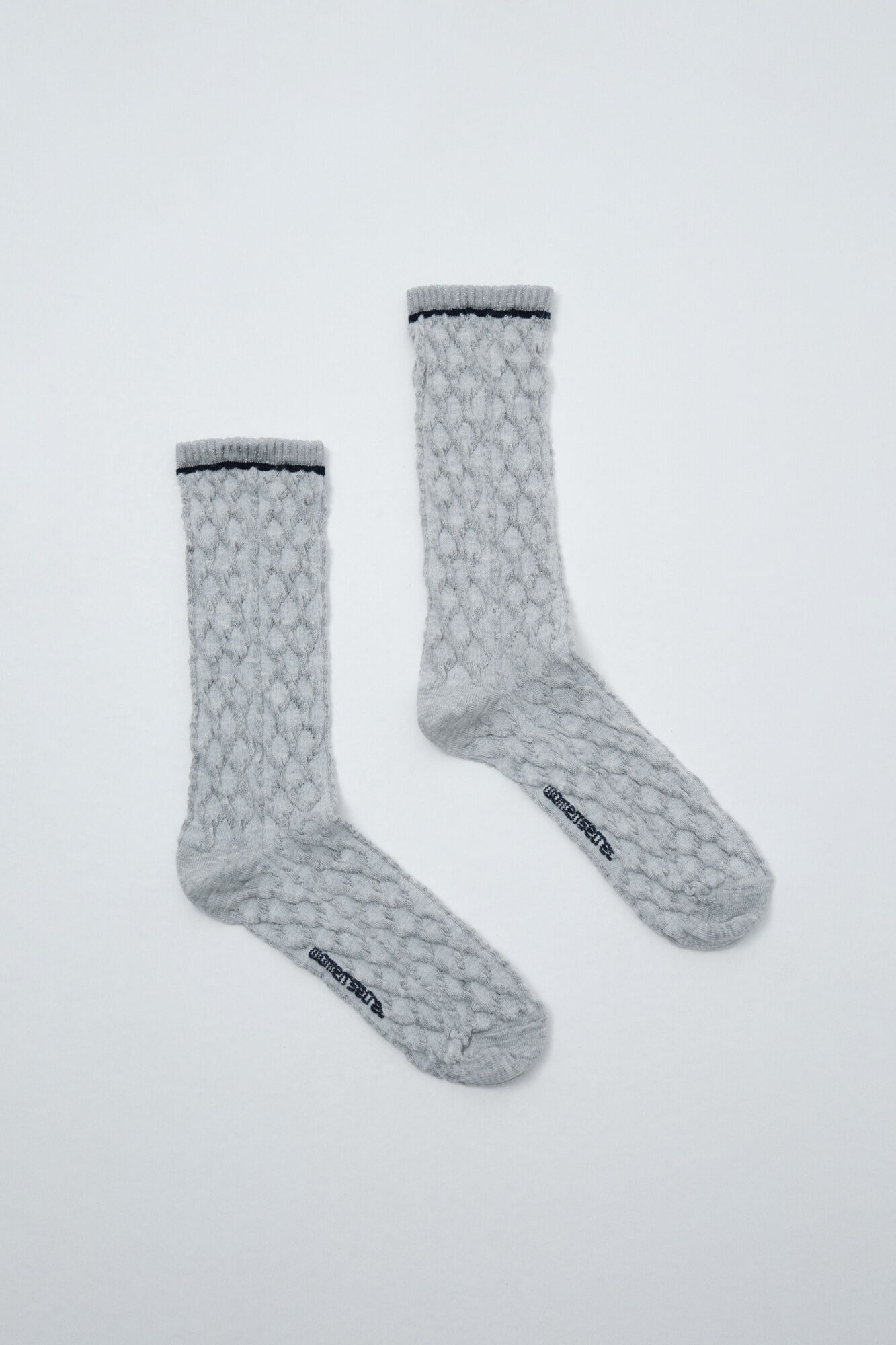 Women'secret Black lurex texture long socks