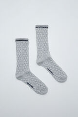 Women'secret Black lurex texture long socks black