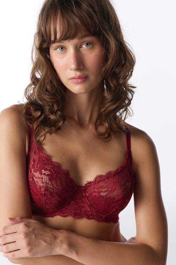Penti Soutien Valeria Lace vermelho