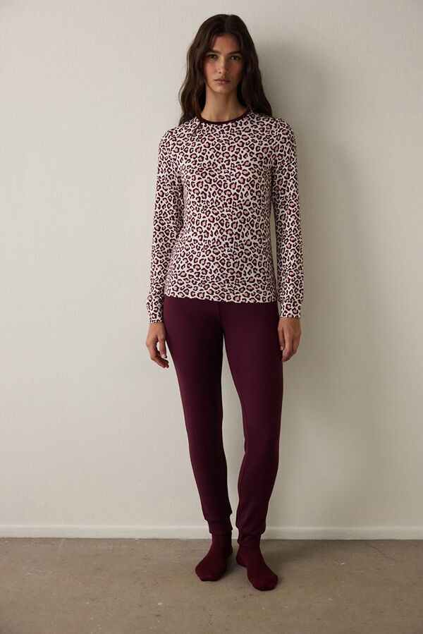 Penti Leopard Printed Ls T-Shirt nyomtat&aacute;s