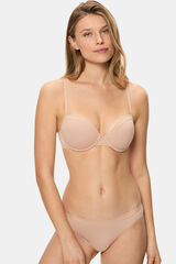 DIM Suti&atilde; com aro em microfibra macia  castanho