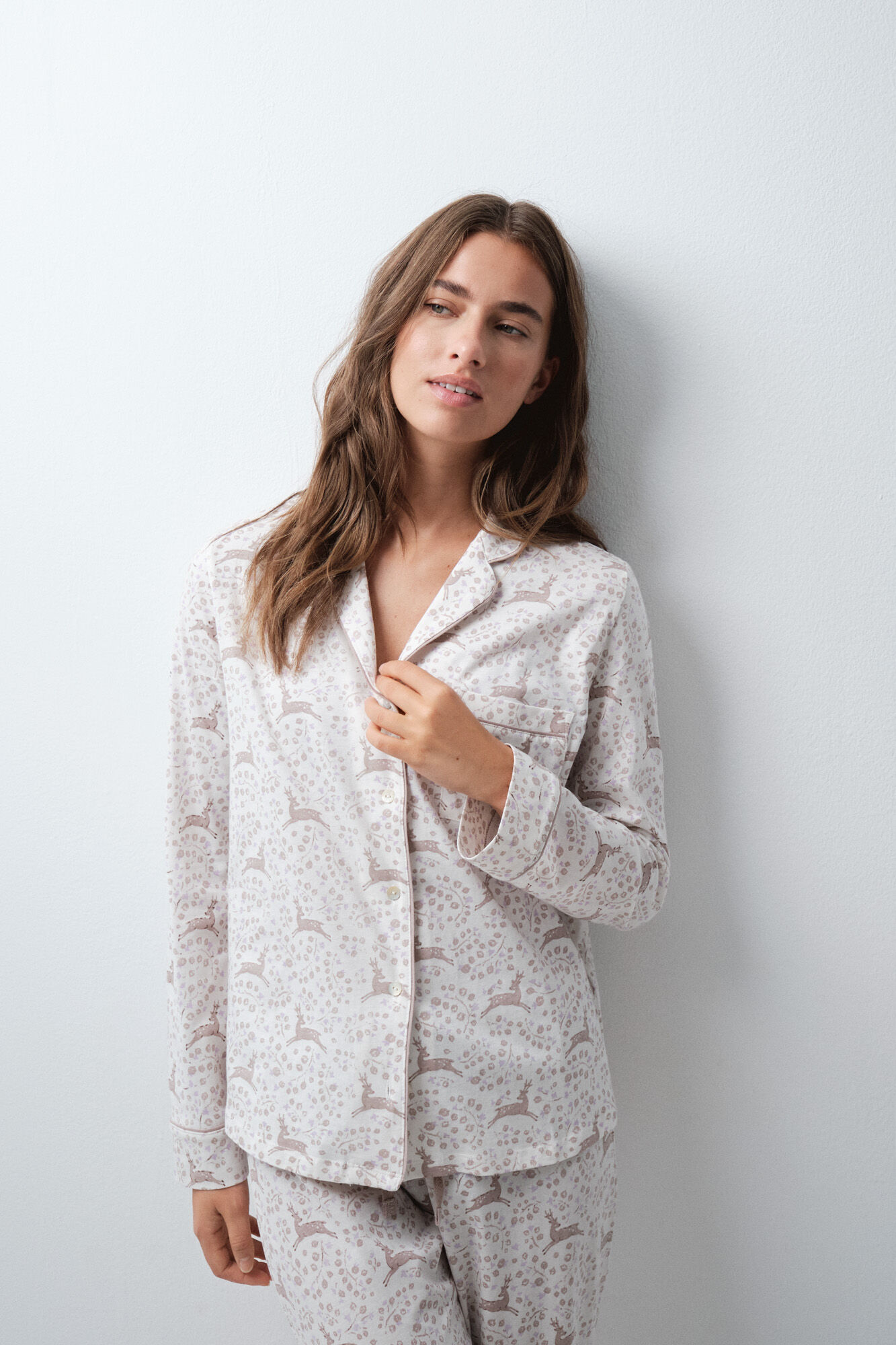 Women'secret Deer print classic long pyjamas