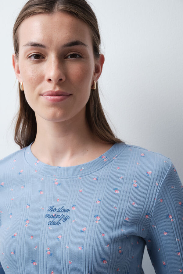 Women'secret Multicoloured cotton long pyjamas blue