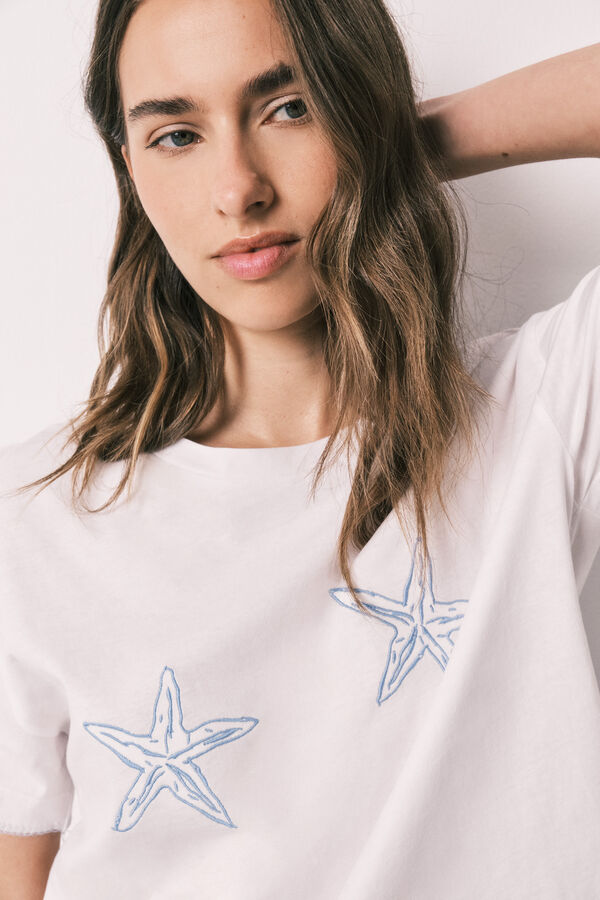 Women'secret Cotton short pyjamas Family Collection blue