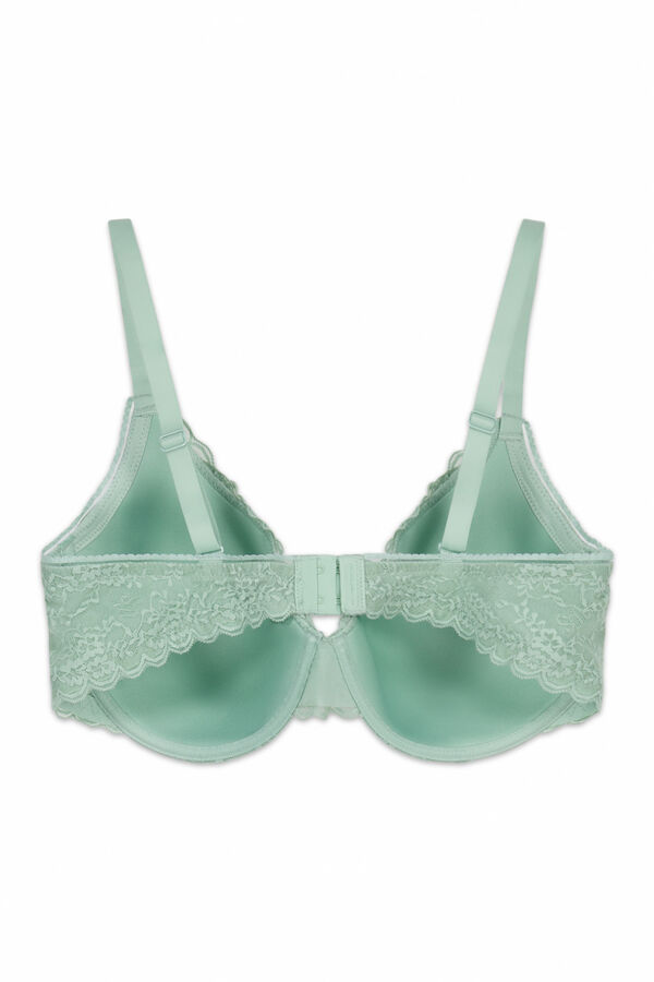 Women'secret Green classic padded lace bra BEAUTIFUL green