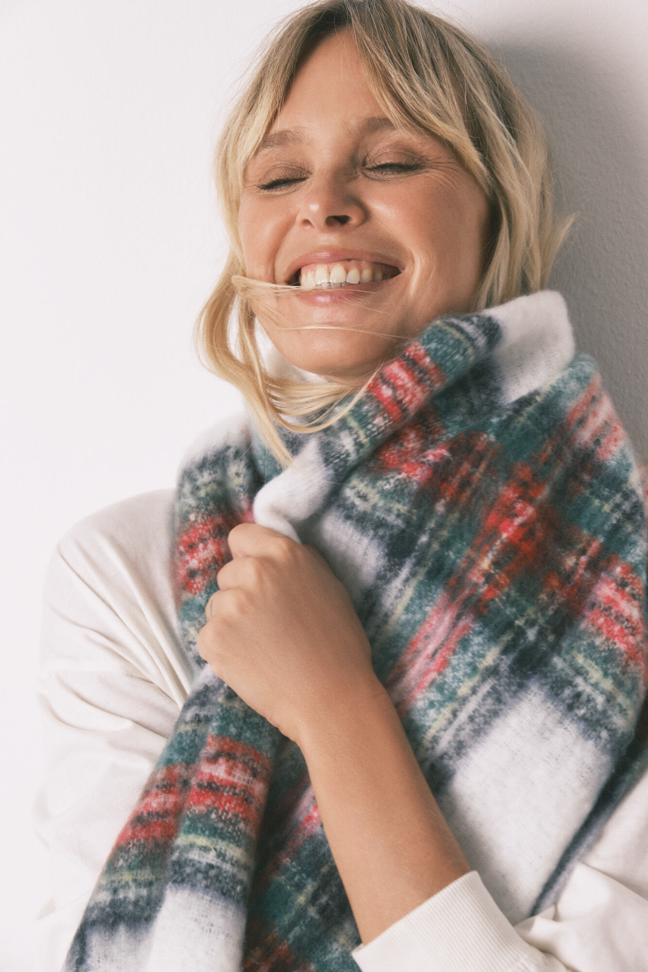 Women'secret &Eacute;charpe en mohair &agrave; carreaux