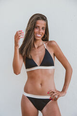 Cotton Sail Braga bikini cl&aacute;sica contraste B&W negro