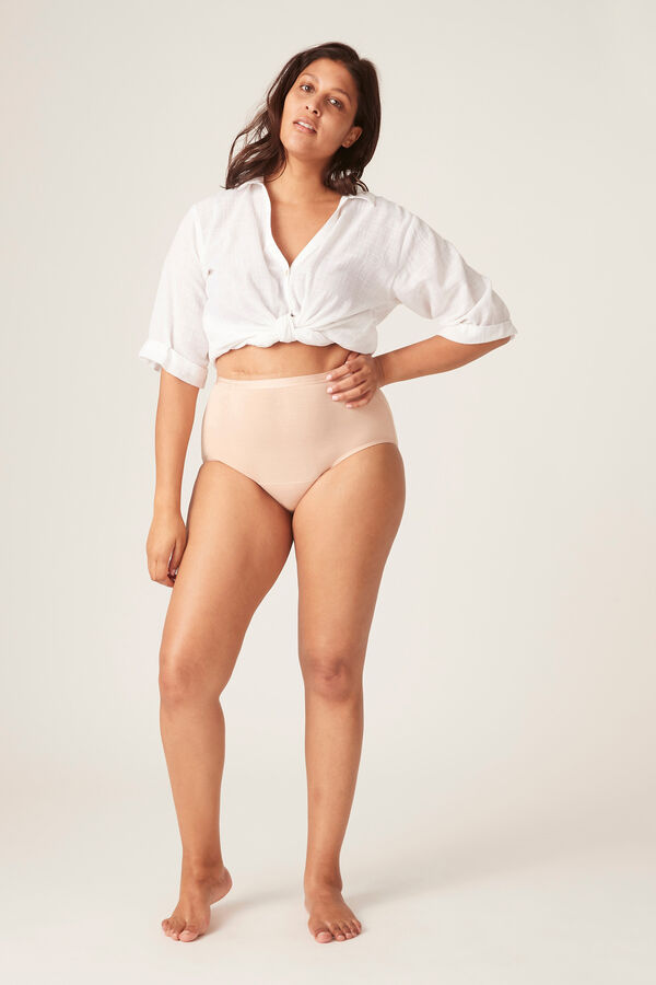Modibodi Classic bamboo high-waisted light-moderate absorption period panty brown