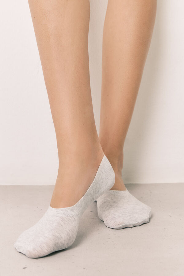 Women'secret Neutral 3-pack no-show socks grey