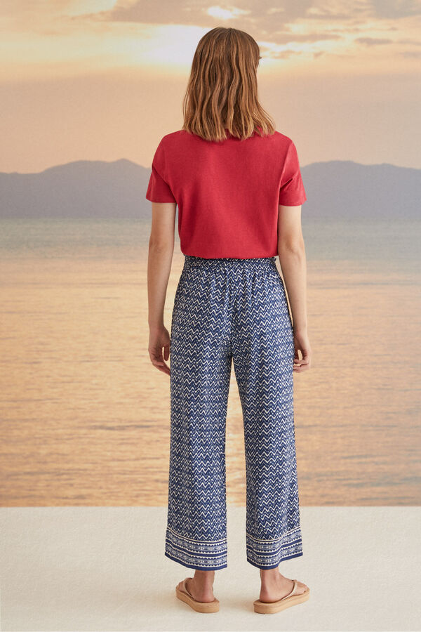 Pantalón largo Capri zigzag  Ropa de dormir de mujer y homewear