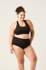 Modibodi Black recycled nylon high-waisted light-moderate absorption period panty black