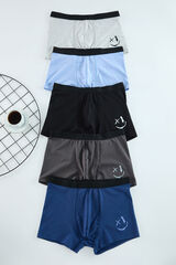 Trendyol Pacote de 5 boxers multicoloridos estampados/lisos estampado