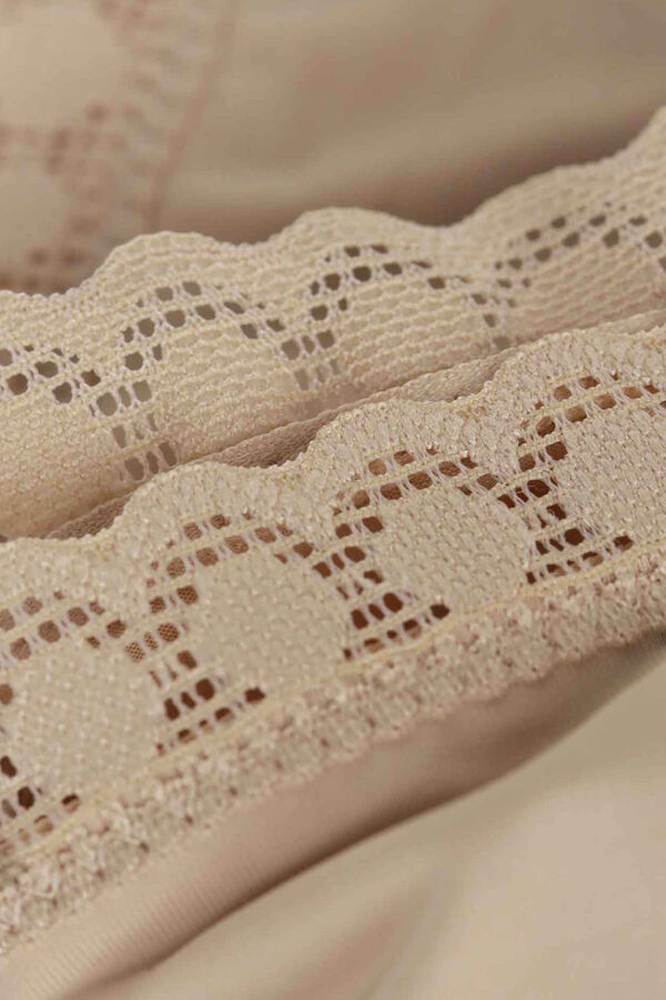 Dim Culottes fille en microfibre et dentelle nude