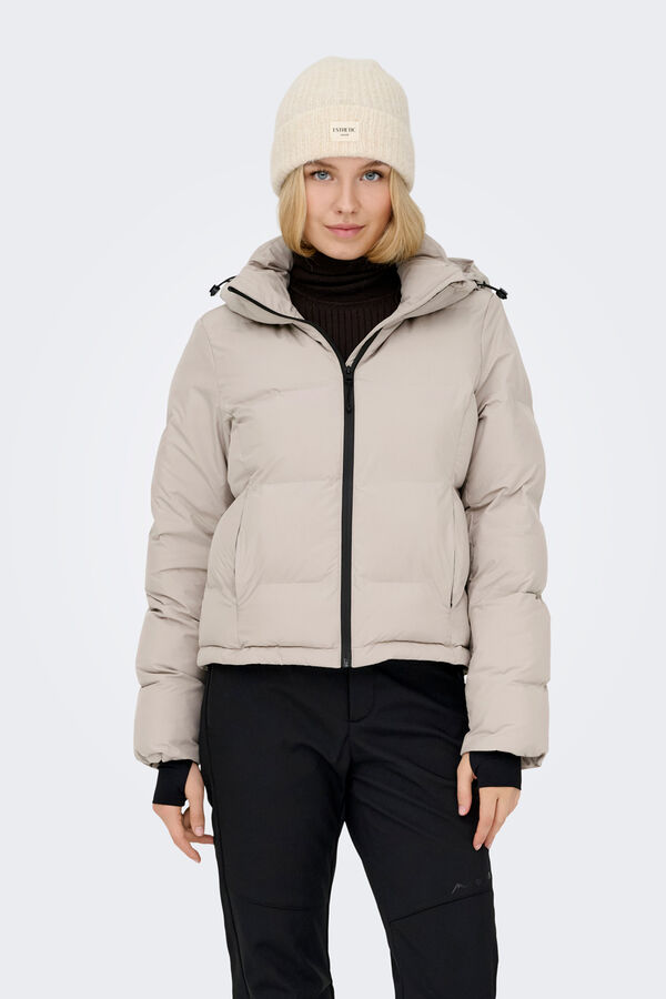 Only Play Technische gepolsterte Jacke für Damen Nude
